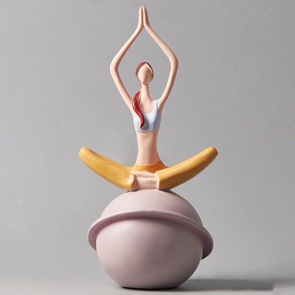 Yoga Dame Figurine Skulptur