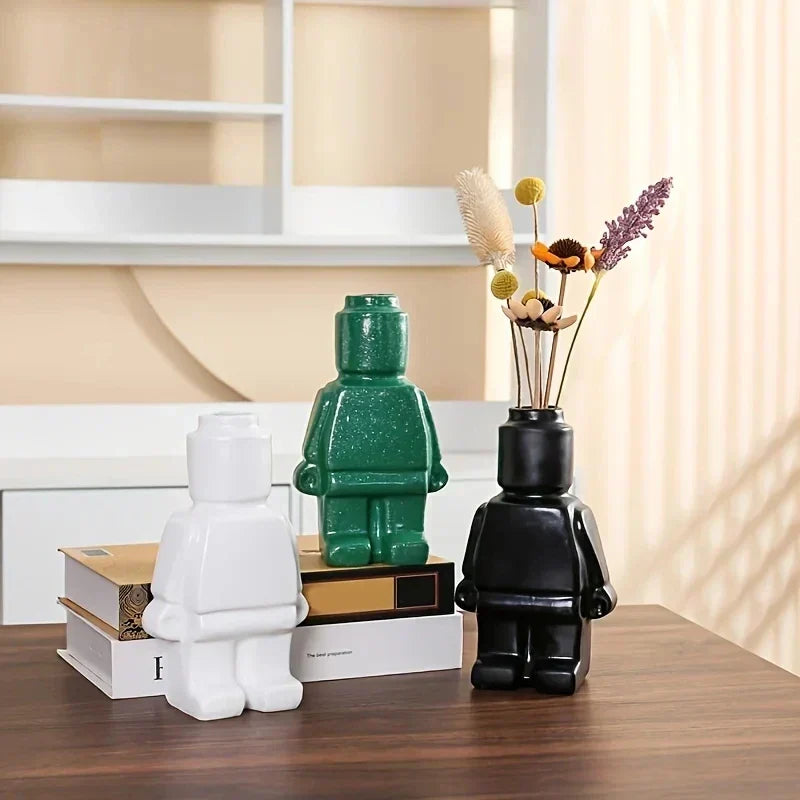Lego-Vase lavet af keramik
