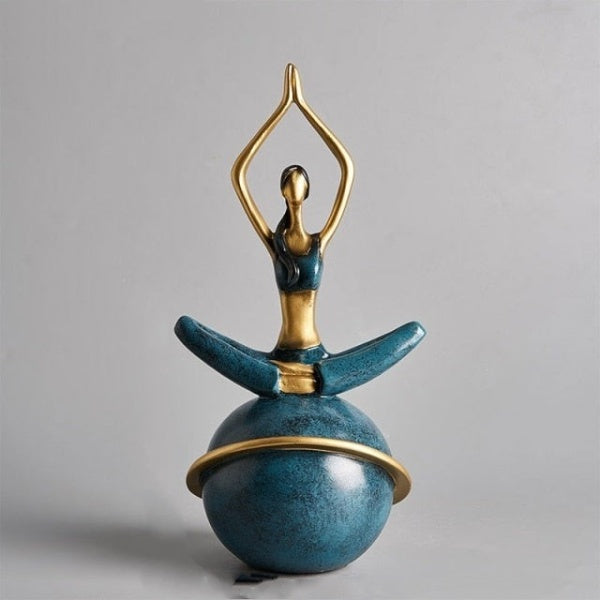Yoga Dame Figurine Skulptur