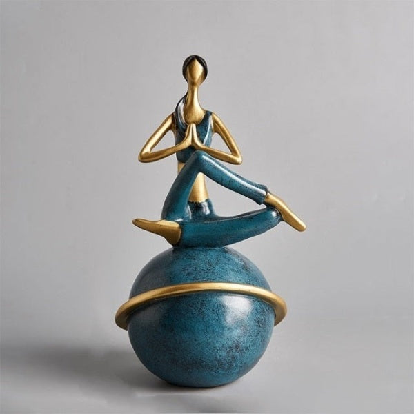 Yoga Dame Figurine Skulptur