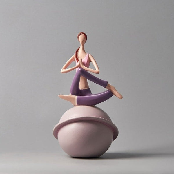 Yoga Dame Figurine Skulptur