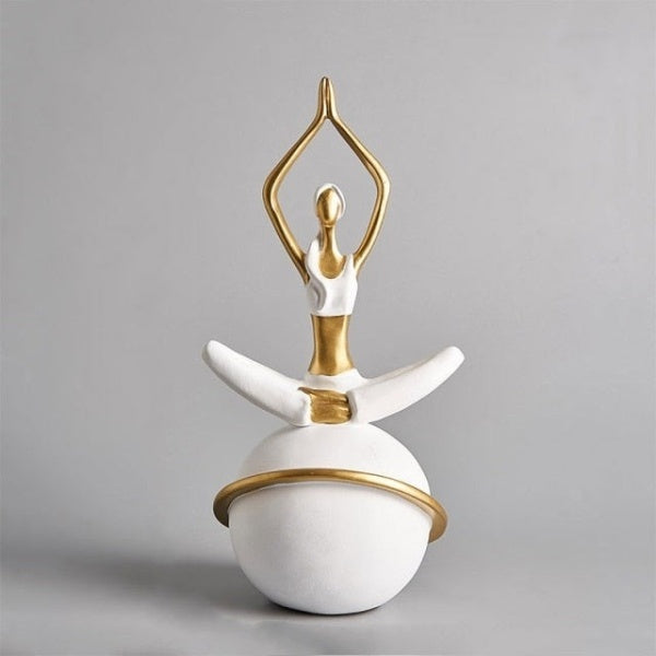 Yoga Dame Figurine Skulptur