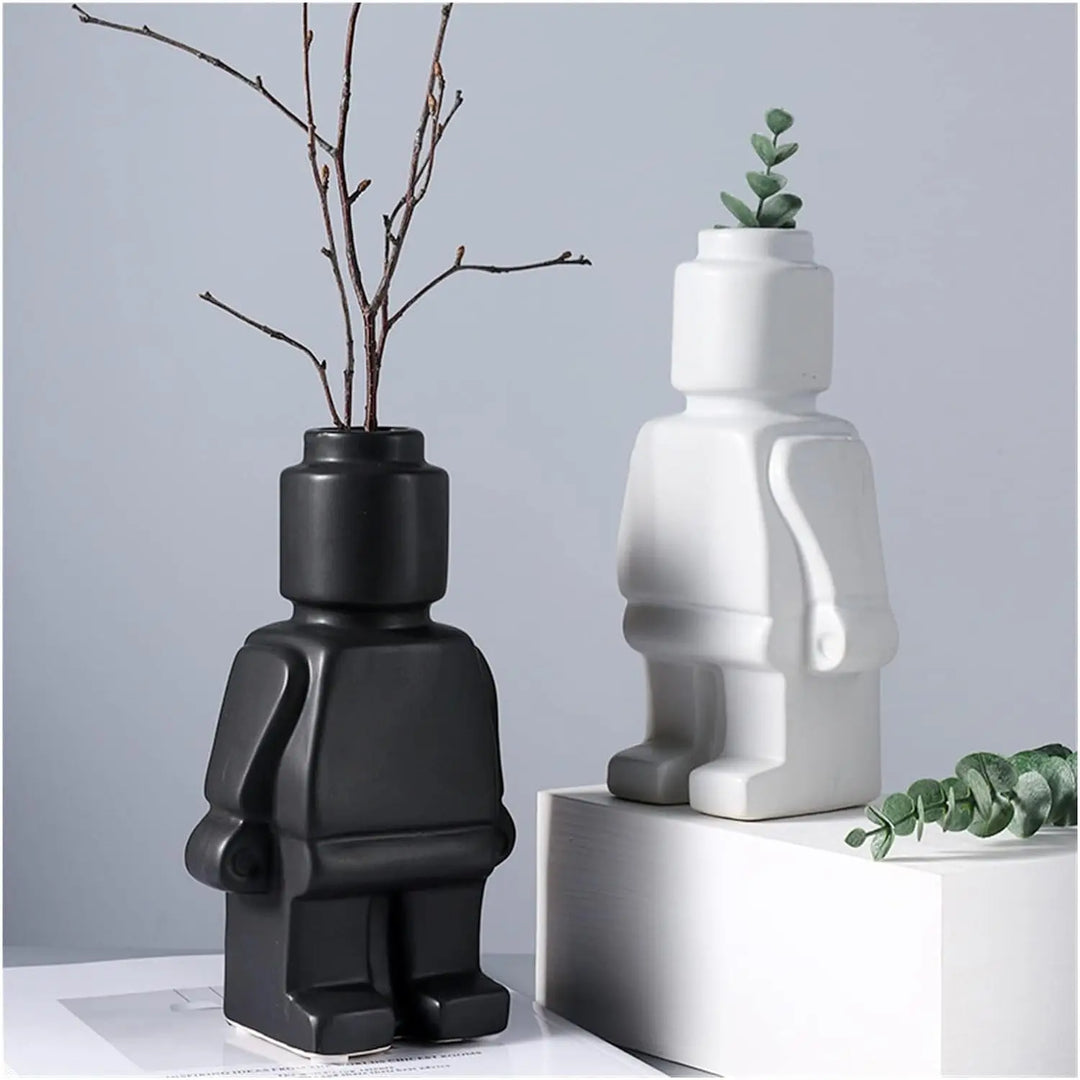 Lego-Vase lavet af keramik