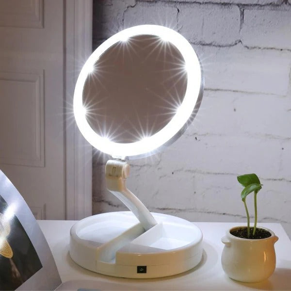LED Foldbar Makeup Spejl