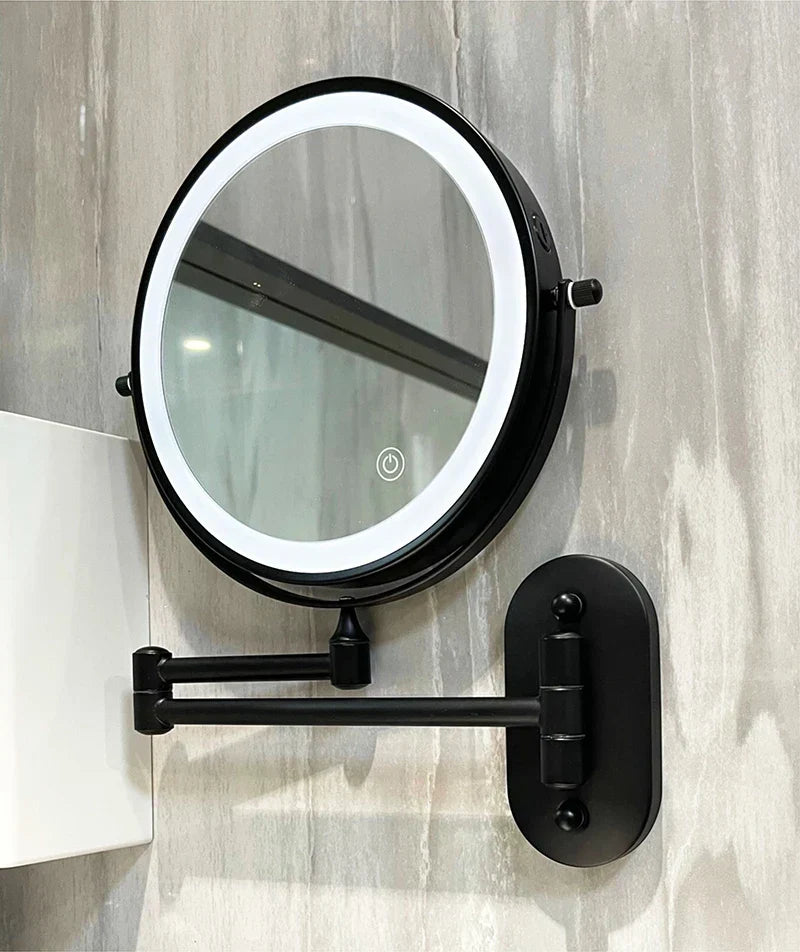 Professionel LED Makeup Spejl Dobbelt-Sidet Udsigt og Stærkt Lys