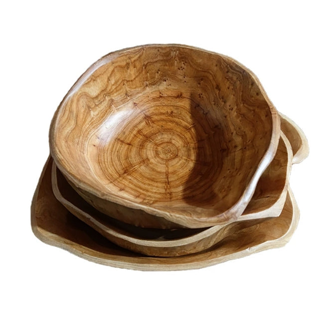 Teak Rodtræ Dekorativ Skål 30cm