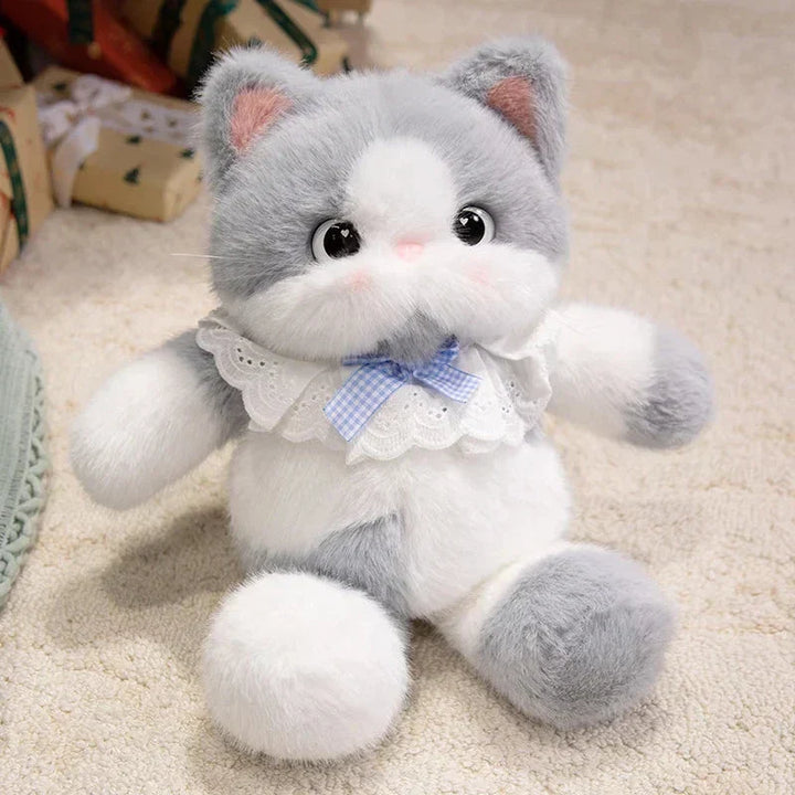 Kawaii Kat Plush Familie med Krave