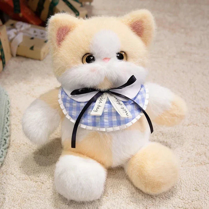 Kawaii Kat Plush Familie med Krave
