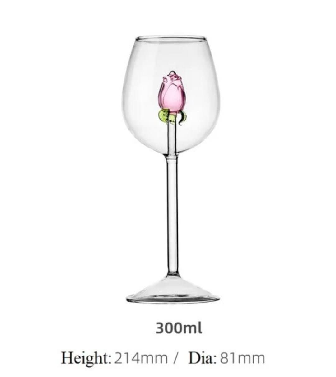 La Vie En Rose | Champagneglas - Håndlavet