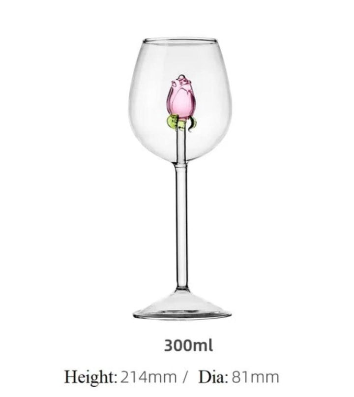 La Vie En Rose | Champagneglas - Håndlavet
