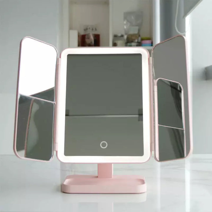 LED Makeup Spejl med 3 Lysindstillinger og Forstørrelse