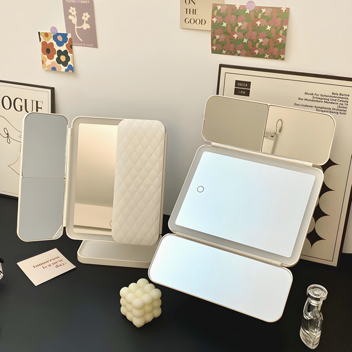 LED Makeup Spejl med 3 Lysindstillinger og Forstørrelse