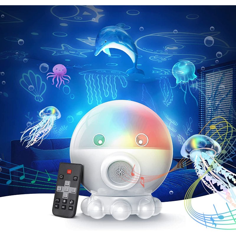 LED Nattelys med Ocean &amp; Stjernehimmel Projektion + Musikfunktion - DreamAura