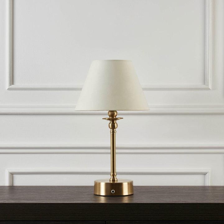 Lucille Ornate LED Genopladelig Trådløs Lampe - Messing