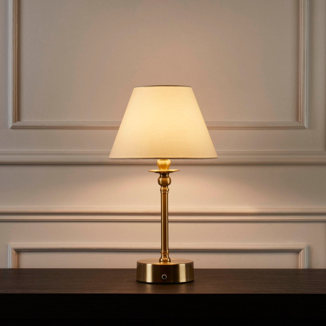 Lucille Ornate LED Genopladelig Trådløs Lampe - Messing