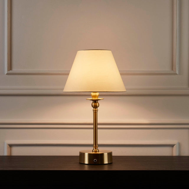 Lucille Ornate LED Genopladelig Trådløs Lampe - Messing