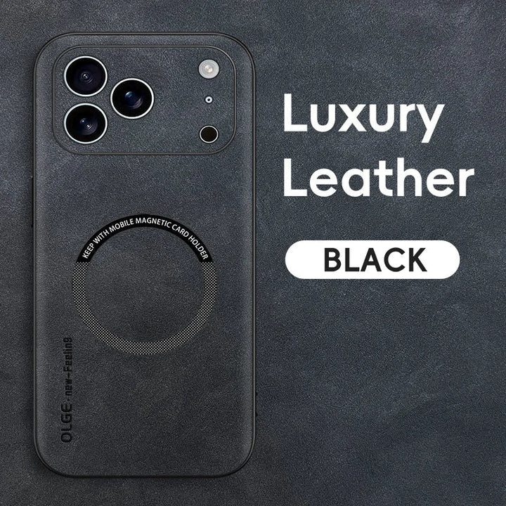 LUXEGUARD – Premium Læder Telefon Etui med MagSafe til iPhone