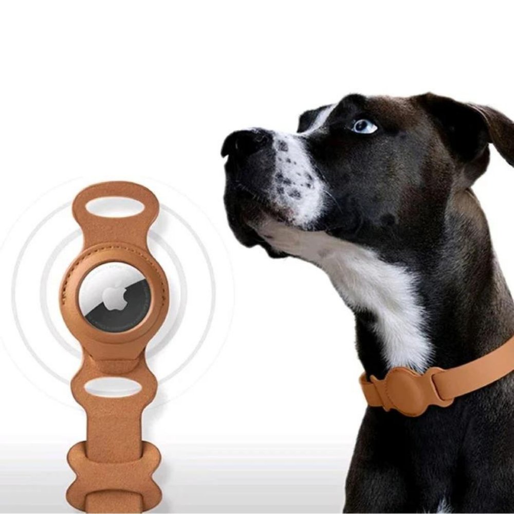 LuxeLeather • AirTag Hundehalsbånd