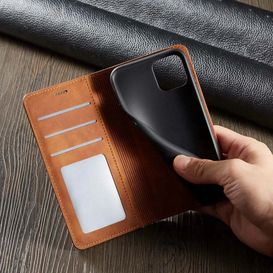 Telefon Etui Magnetisk Læder Flip Cover