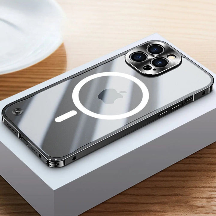 Metal Luxury MagSafe Cover til iPhone Pro Max - Slankt og Stilfuldt Design med Maksimal Beskyttelse