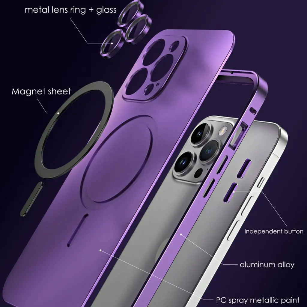 Telefonetui Magnetisk Metal MagSafe Kompatibel Cover