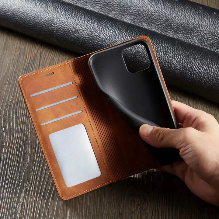 MAGSHIELD – Magnetisk Læder iPhone Etui til Stilfuld Beskyttelse