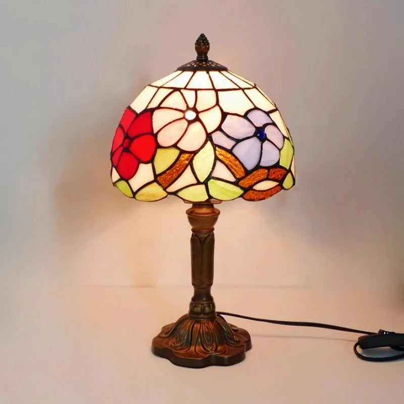 Bordlampe LED Barok Retro E27 - Vintage Tiffany Glas