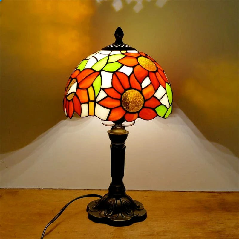Bordlampe LED Barok Retro E27 - Vintage Tiffany Glas