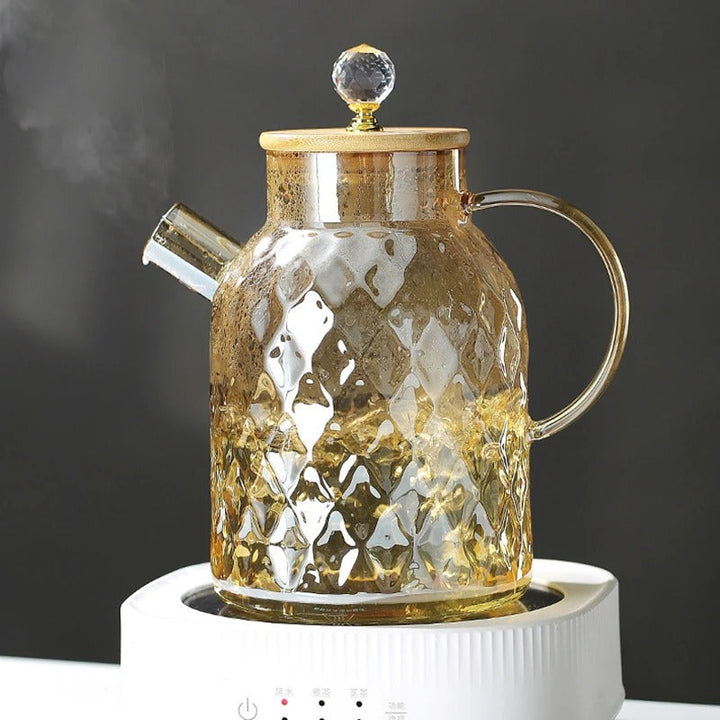 Klassisk Krystal Teapot | Glas &amp; Træ