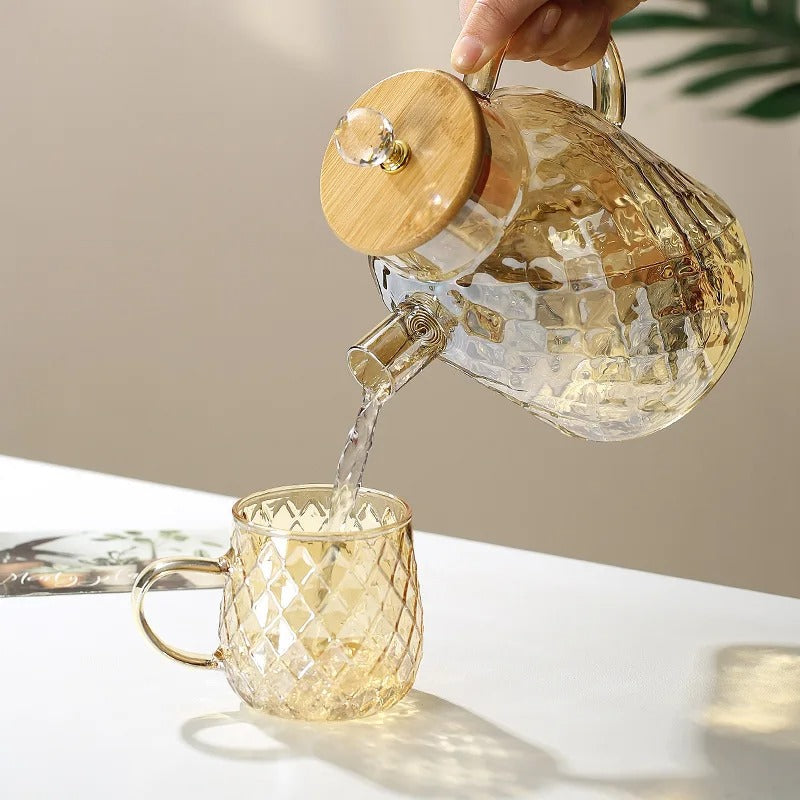 Klassisk Krystal Teapot | Glas &amp; Træ