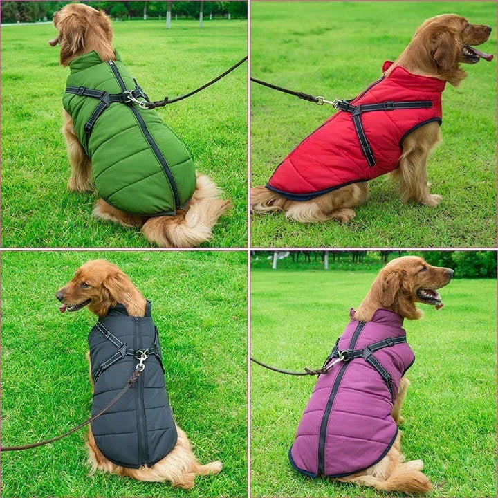 All-Weather Isoleret Hundejakke med Indbygget Sele