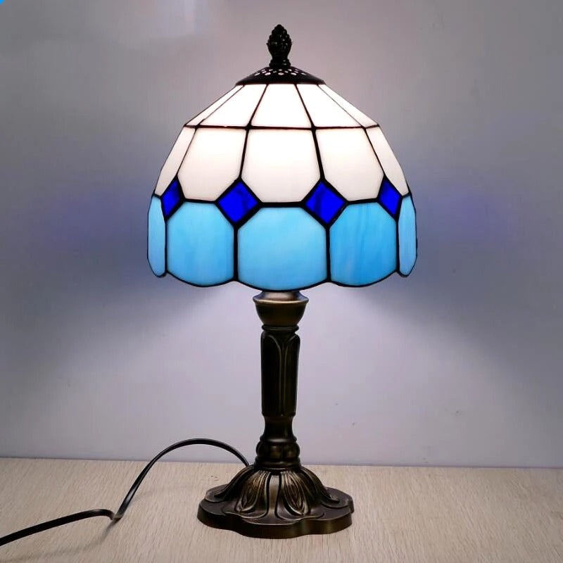 Bordlampe LED Barok Retro E27 - Vintage Tiffany Glas