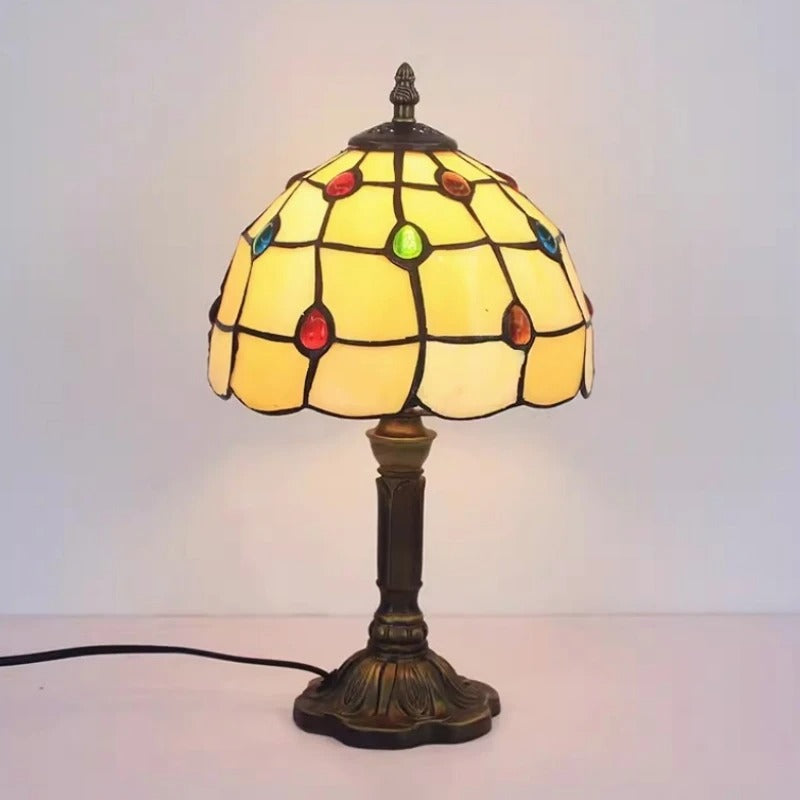 Bordlampe LED Barok Retro E27 - Vintage Tiffany Glas