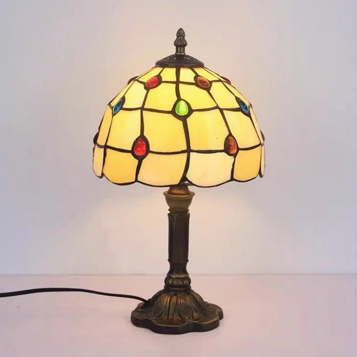 Bordlampe LED Barok Retro E27 - Vintage Tiffany Glas