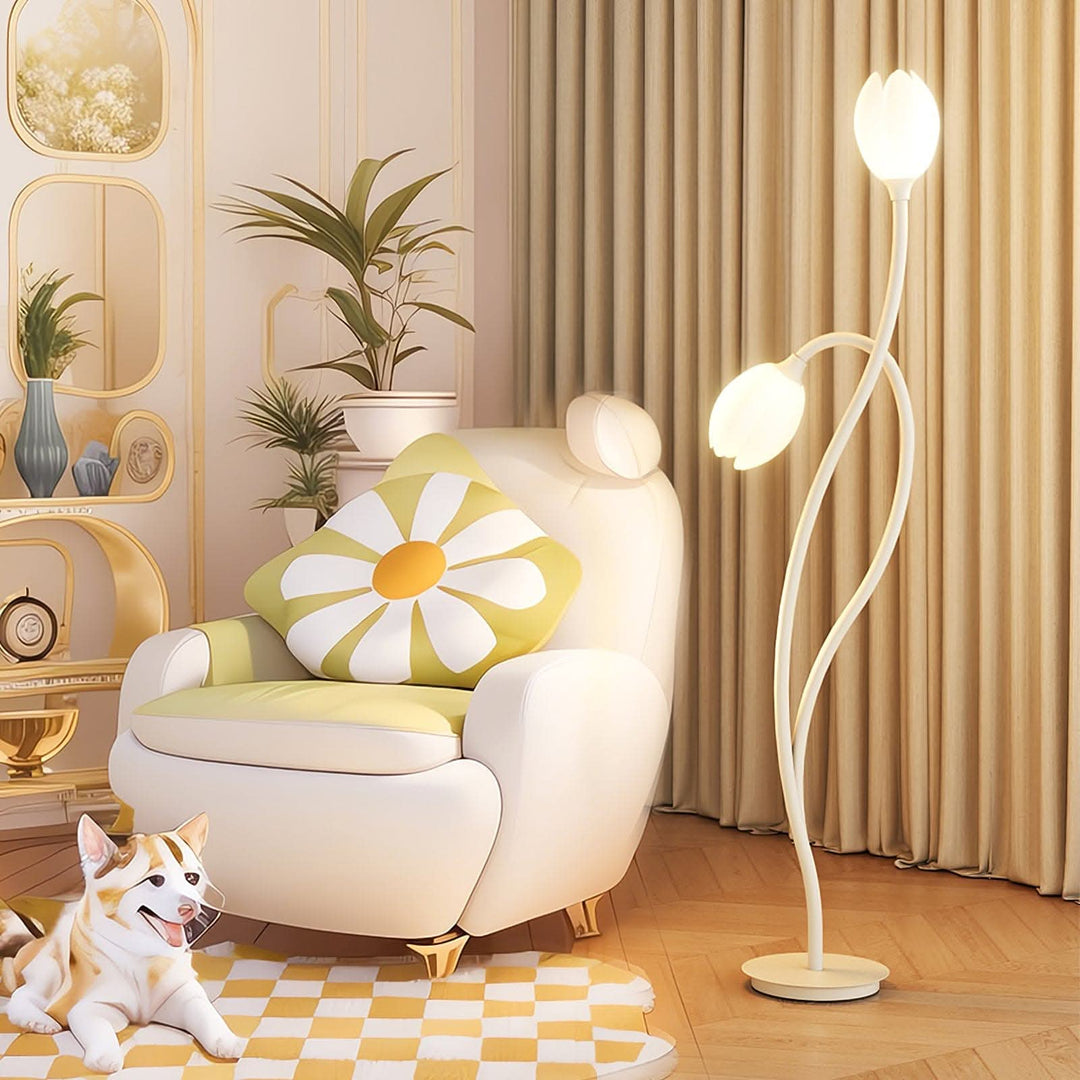 Moderne Blomster Gulvlampe med G9 Stik