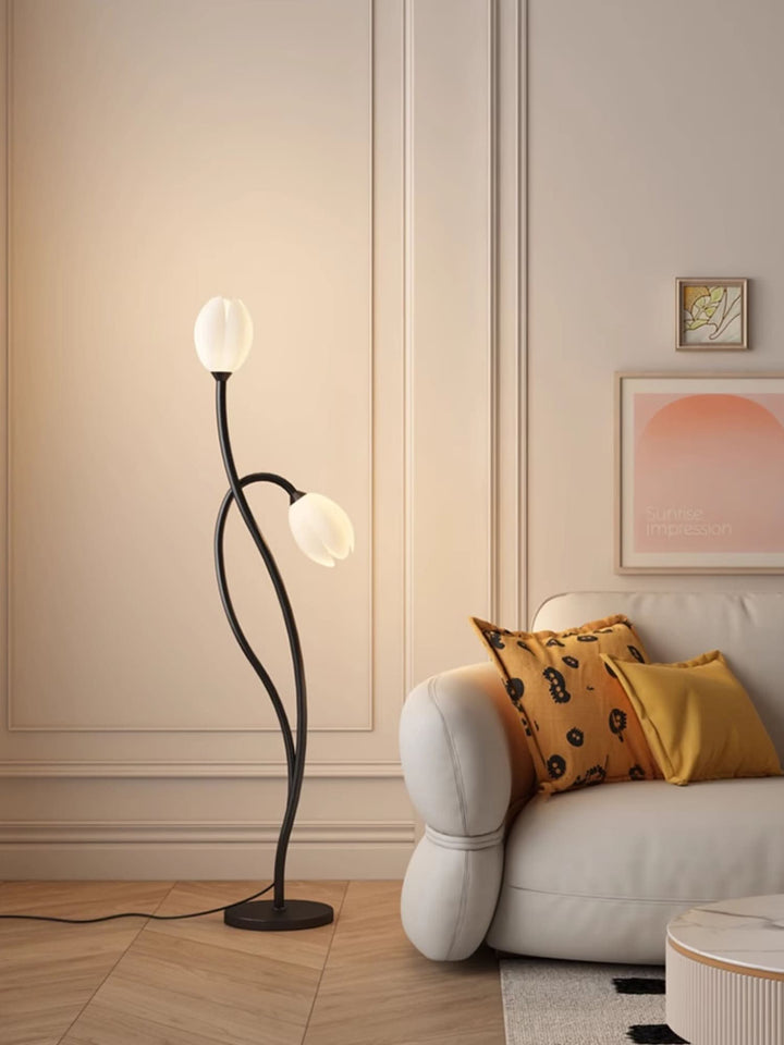 Moderne Blomster Gulvlampe med G9 Stik