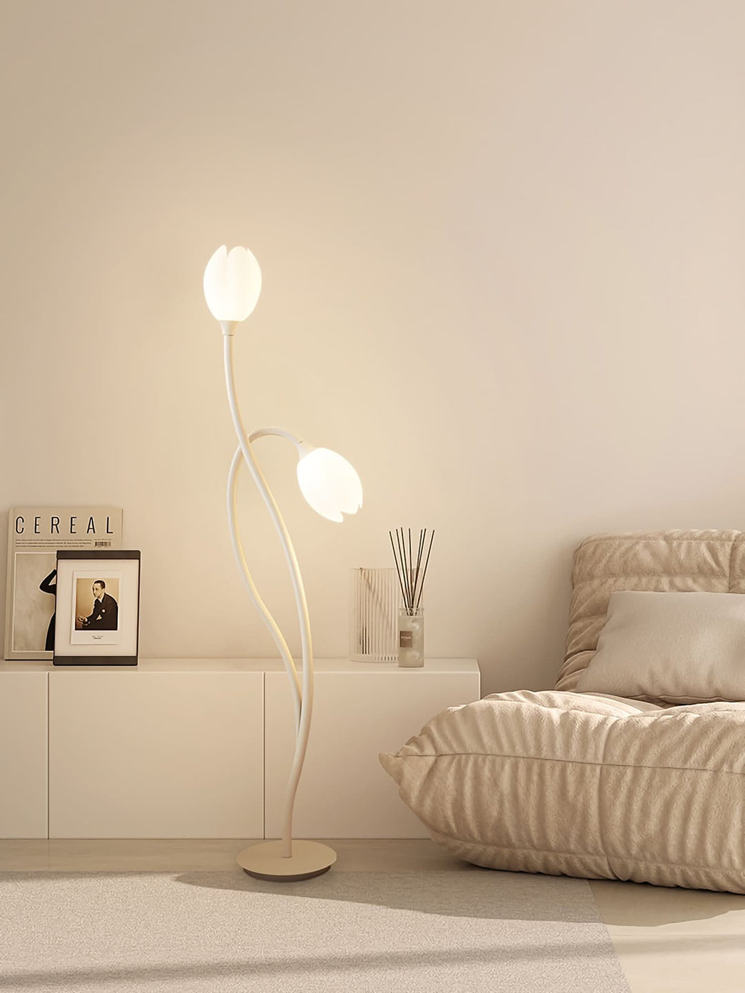 Moderne Blomster Gulvlampe med G9 Stik