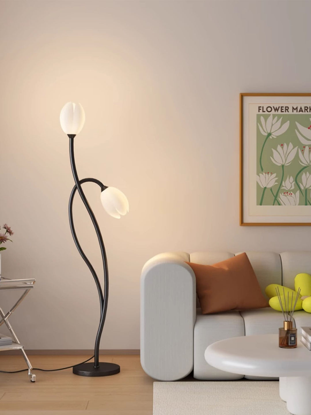 Moderne Blomster Gulvlampe med G9 Stik