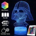 3D Lampe Star Wars Hjelm Darth Vader