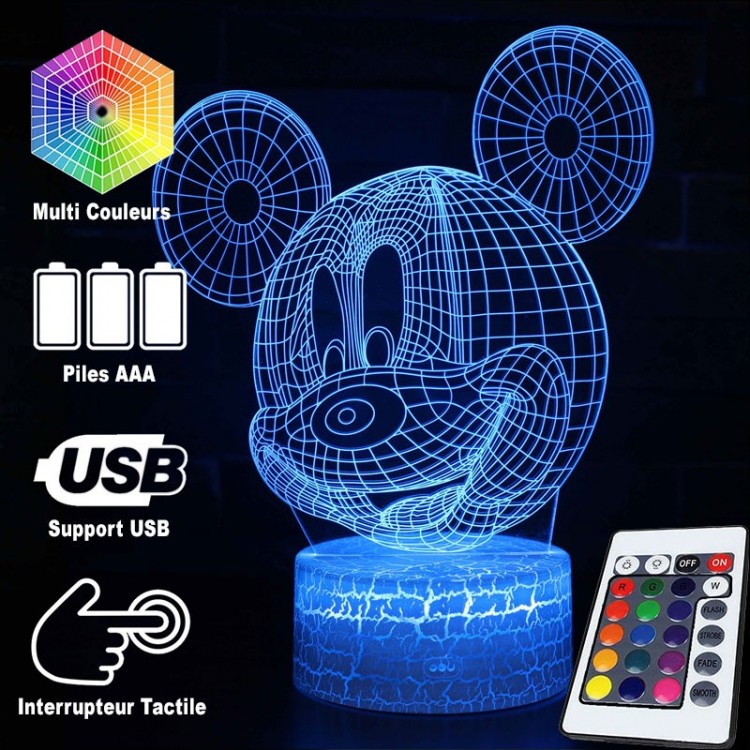 3D Lampe med Mickeys hoved