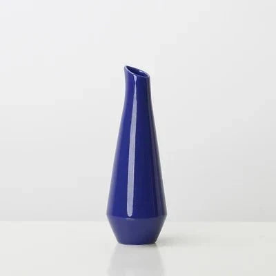 Moderne Lys Ensfarvet Porcelænvase