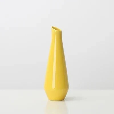 Moderne Lys Ensfarvet Porcelænvase