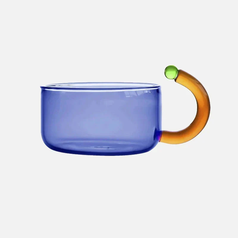 farve Bloom Glas Teapot &amp; Kop Sæt