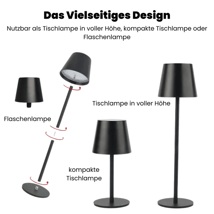 LED Bordlampe – Trådløs, Berøringskontrol &amp; Dæmpbart Lys