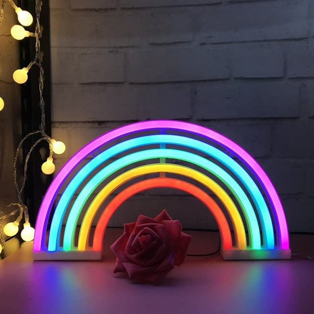 Neon Regnbue Skjold
