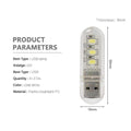 Mini USB LED Nattelys - Kold Hvid Lampe