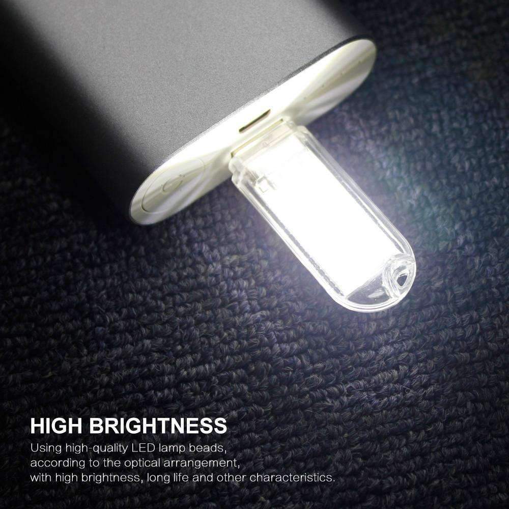 Mini USB LED Nattelys - Kold Hvid Lampe