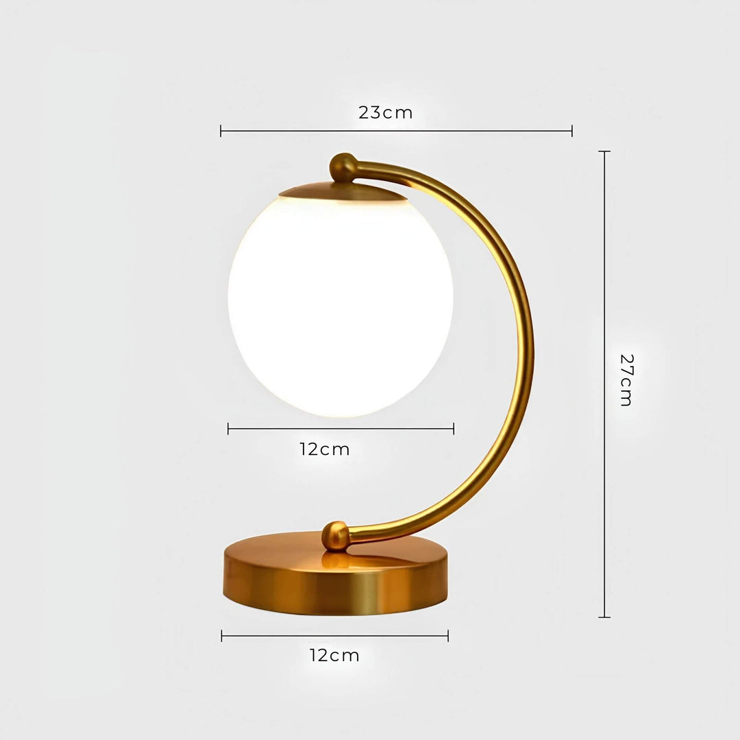 Glas Bordlampe