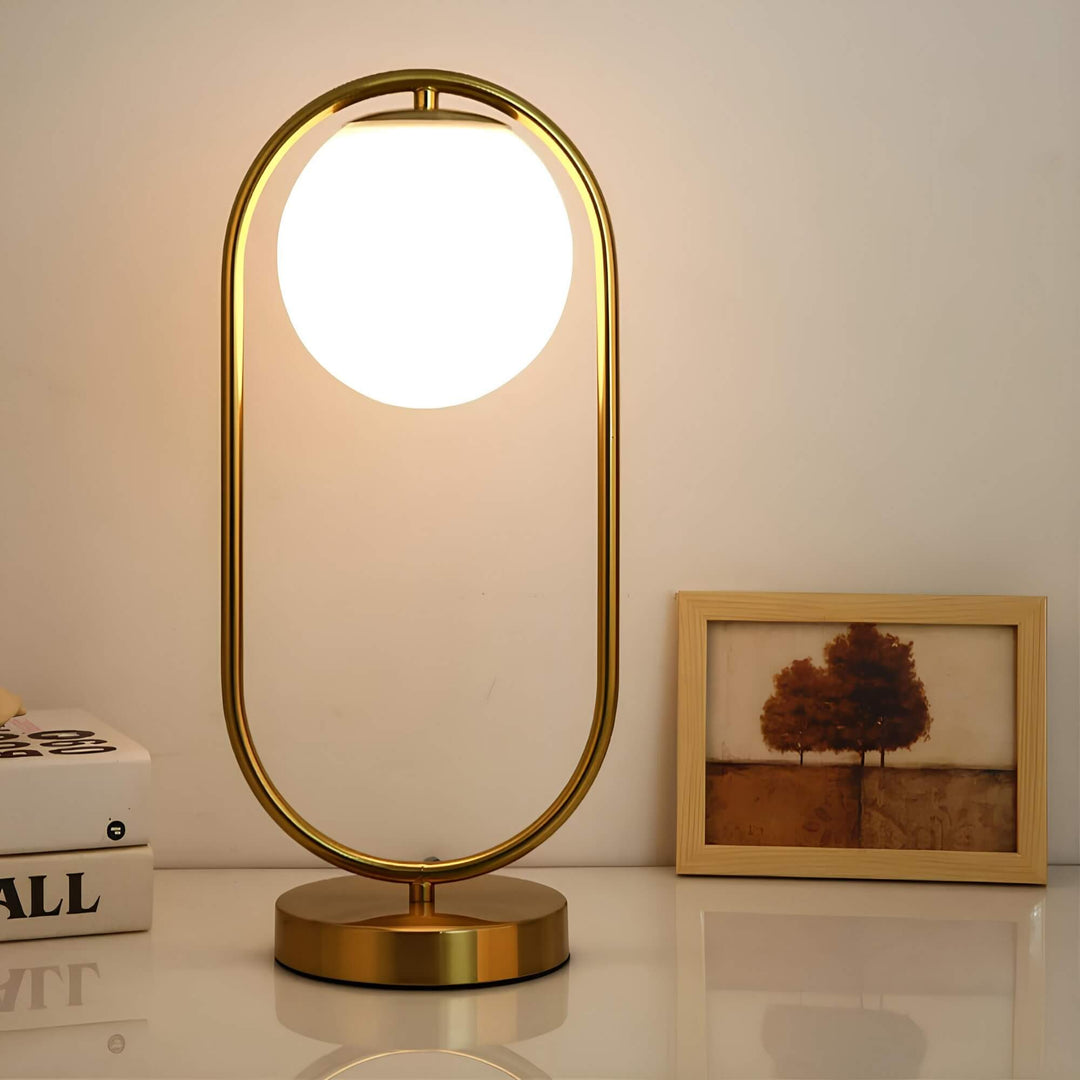 Glas Bordlampe