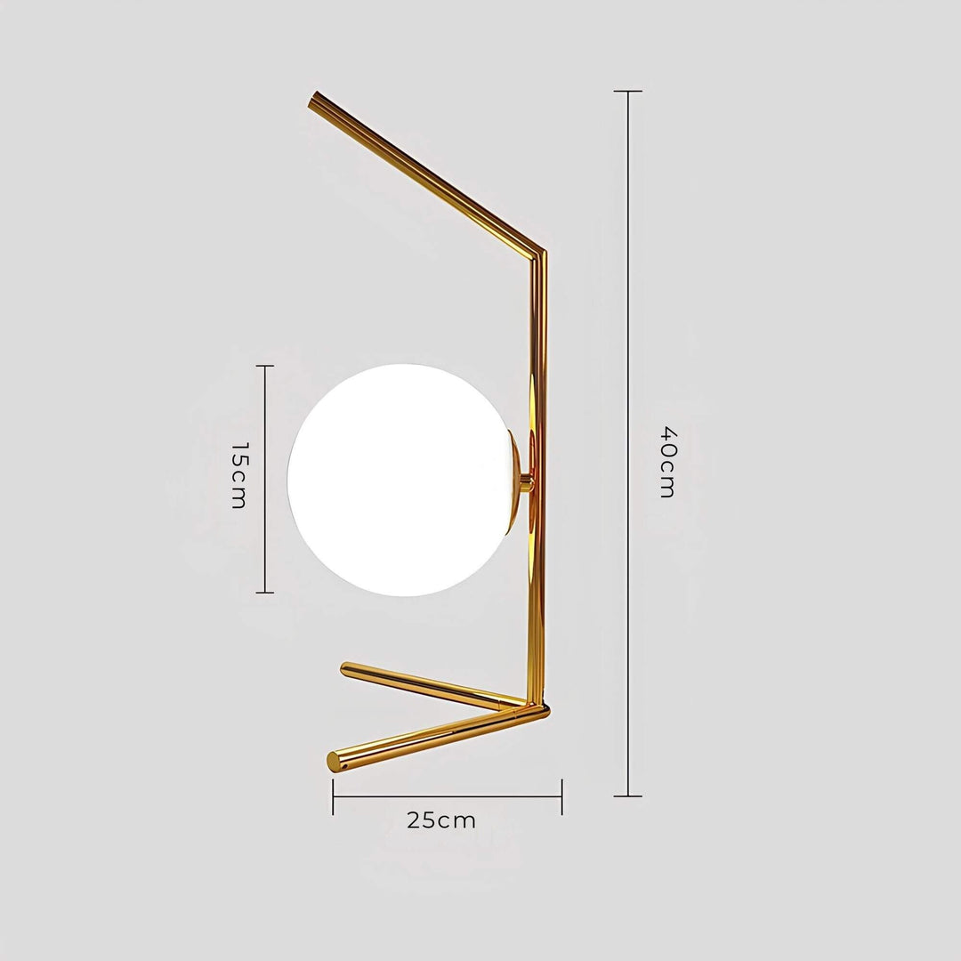 Glas Bordlampe